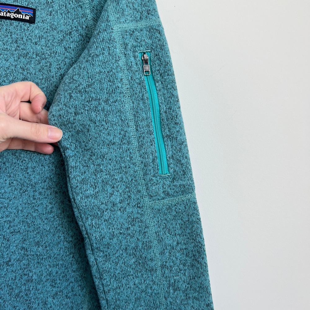 Patagonia Women's Better Sweater Quarter Zip Up Long Sleeve Sweater Jacket Blue - Picture 4 of 7